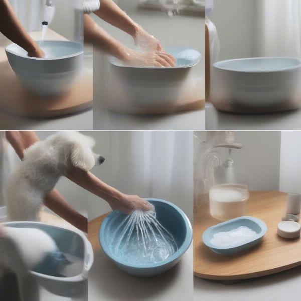 Cleaning a Dog Water Bowl