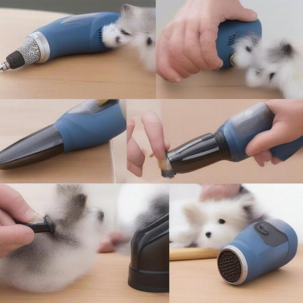 Cleaning an electric dog nail grinder