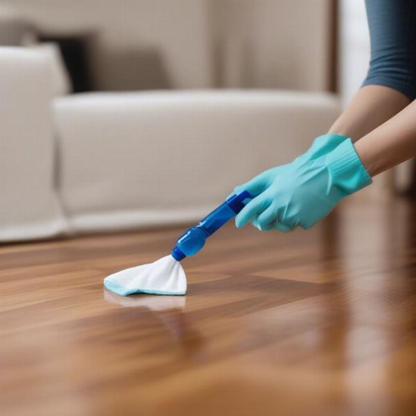 Cleaning dog urine from hardwood floor