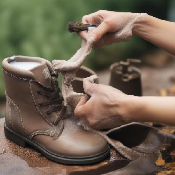 Cleaning muddy Rocket Dog ankle boots