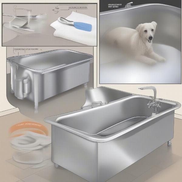 Cleaning a Stainless Steel Dog Grooming Bath