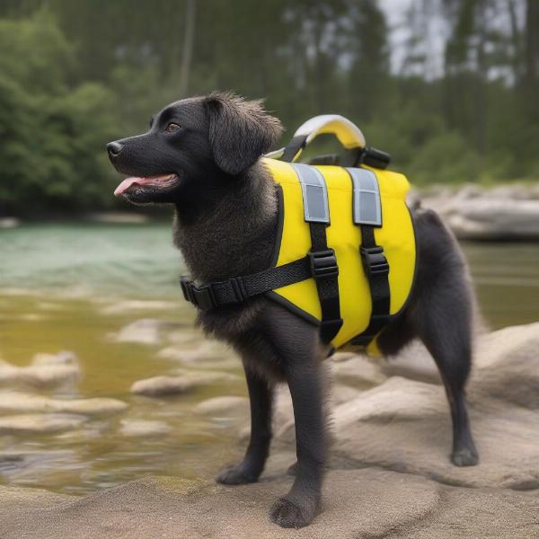 Close-up of Dog Life Jacket Features