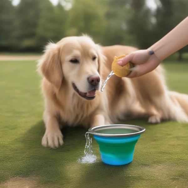 Collapsible dog bowl for travel