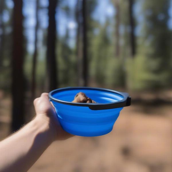 Collapsible Travel Dog Bowl for Hiking