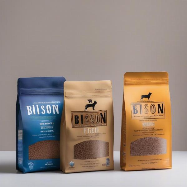 Comparing ingredients of different bison dog food brands