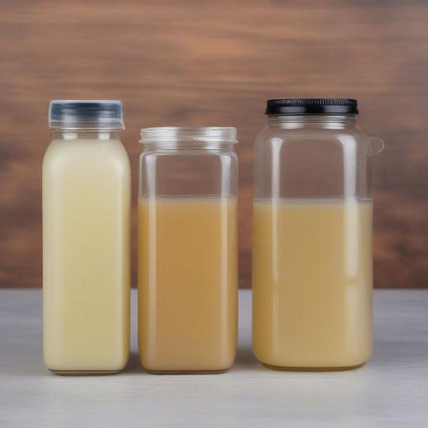 Visual comparison between regular chicken broth and bone broth