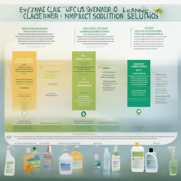 Comparing enzyme cleaner with other cleaners