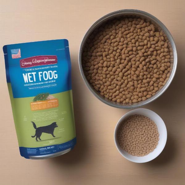 Comparing kibble and wet food options