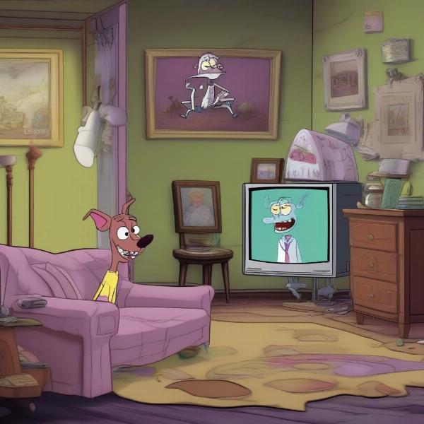 Courage the Cowardly Dog Wallpaper on a Desktop