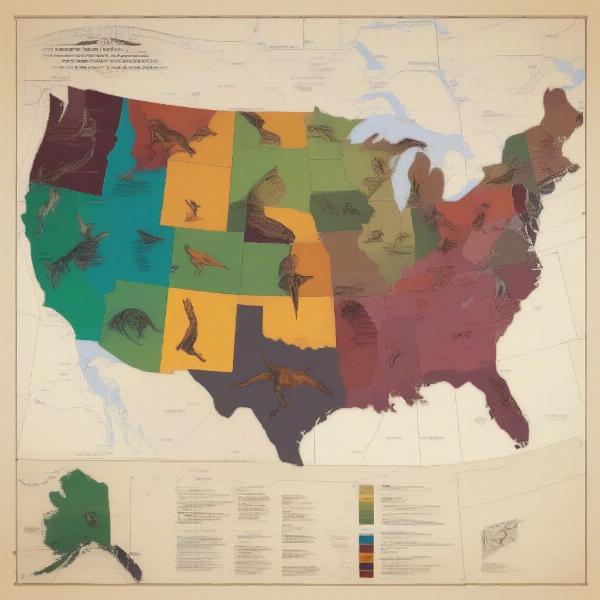 Map showing coyote hunting regulations by state