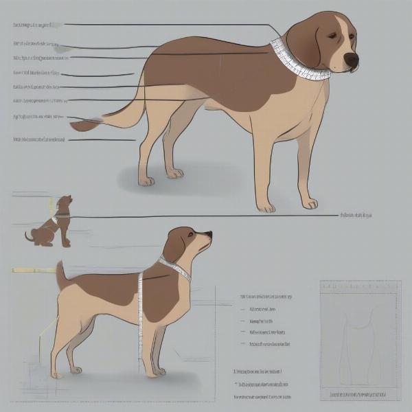 Measuring a dog for a crochet sweater