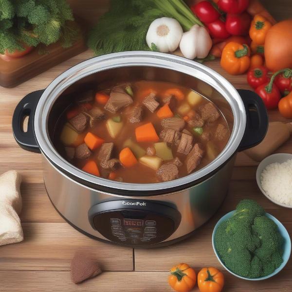 Crock-Pot Beef and Vegetable Dog Food