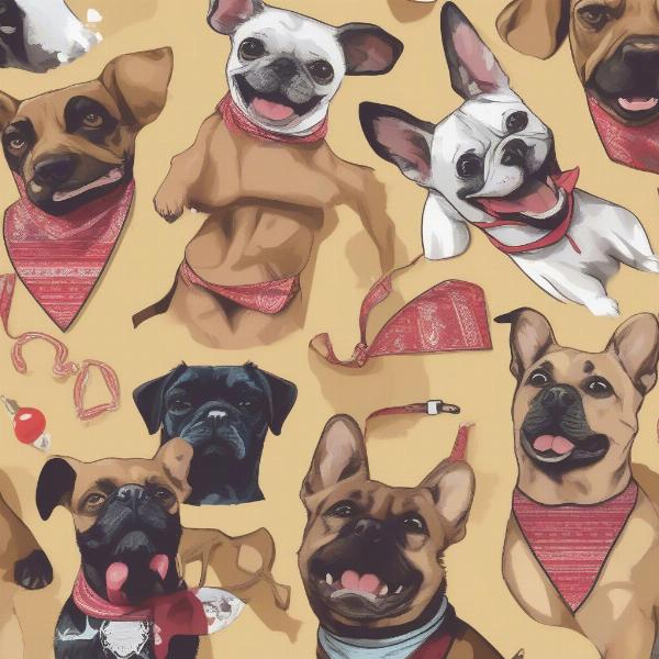 Custom dog bandana designs for different occasions