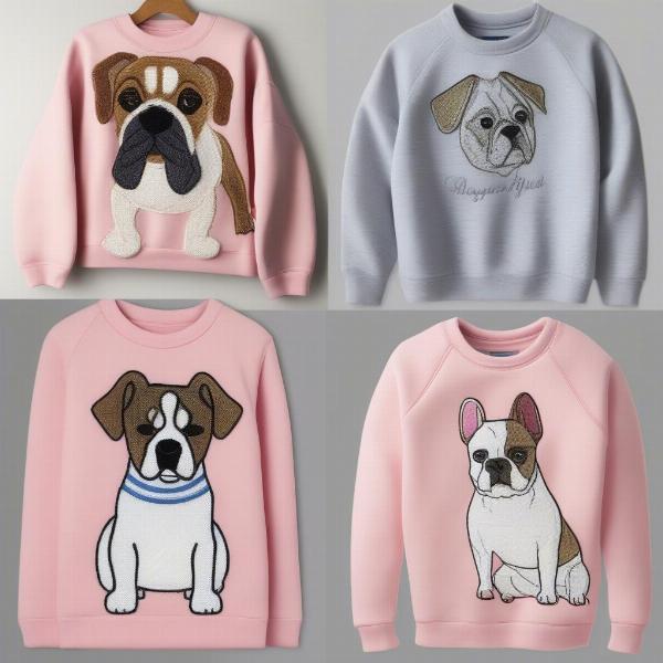 Custom Dog Embroidered Sweatshirt Designs