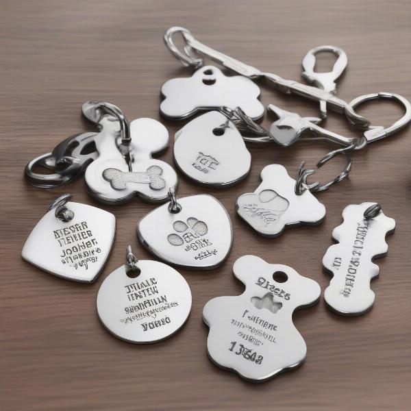 Cute stainless steel dog name tags