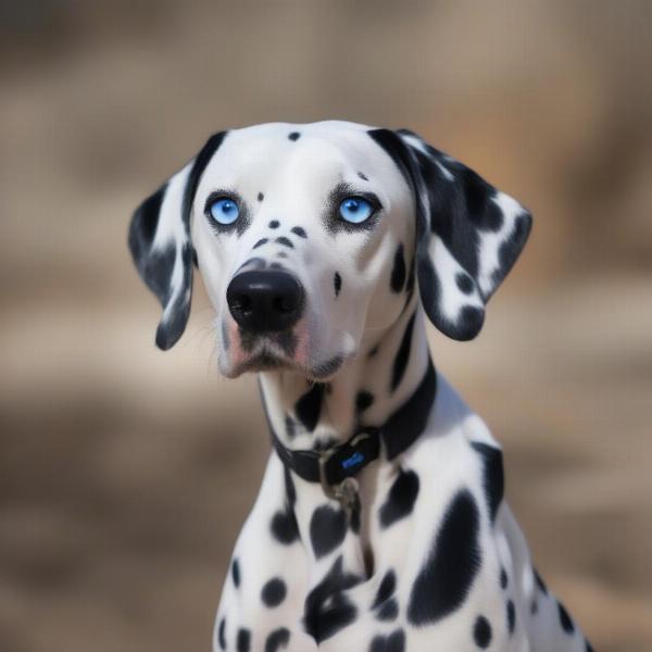 Dalmatian with Blue Eyes and Hearing Concerns