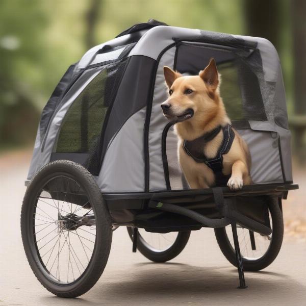 Ensuring dog's safety in a bike trailer