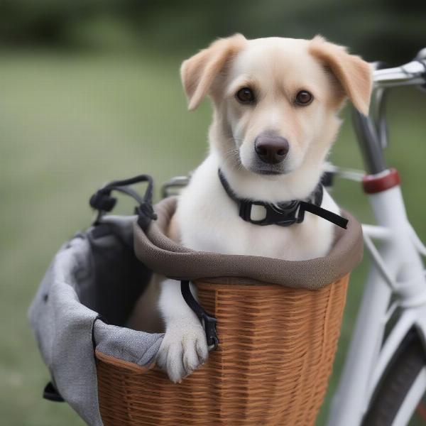 Ensuring dog's safety in a bike basket