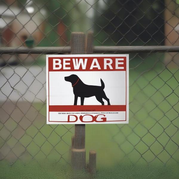 Dangerous Dog Sign in Virginia