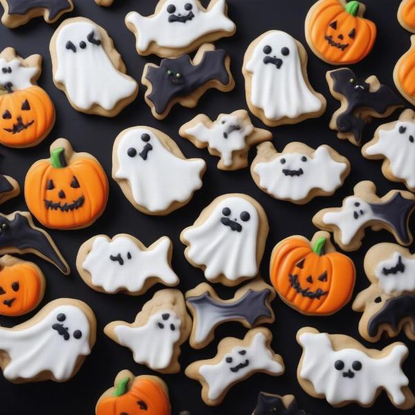 Decorated Halloween Dog Cookies