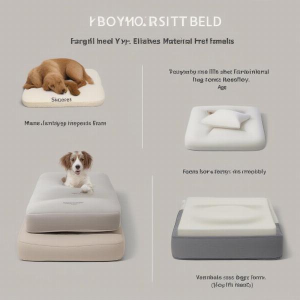 Different types of dog bed inserts