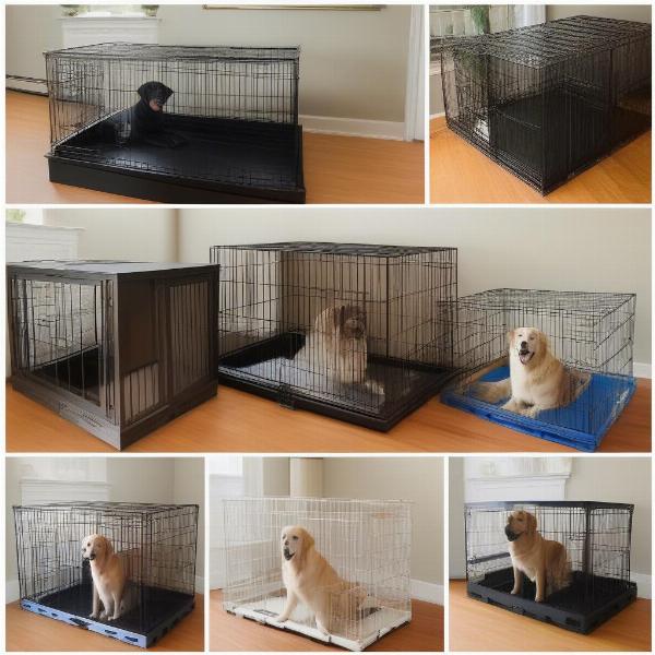 Different dog cage sizes for large breeds