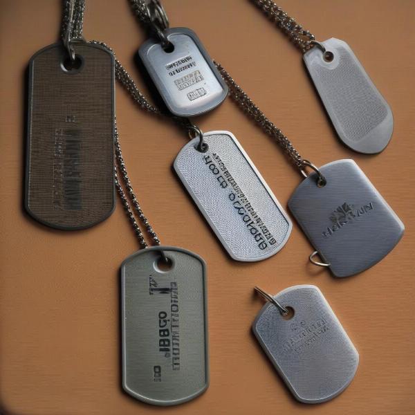 Different materials for dog tags