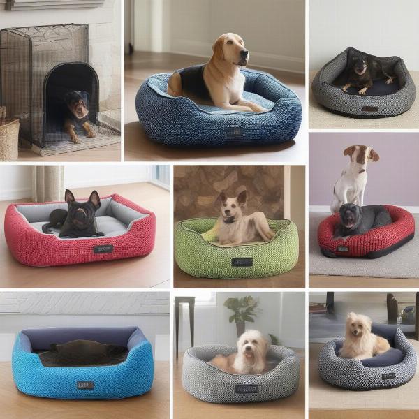 Various sizes of mesh dog beds for different dog breeds