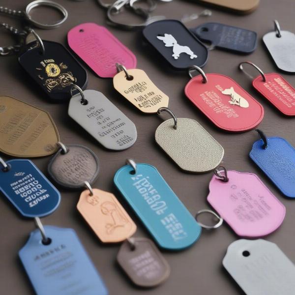 Variety of Personalized Dog Tags