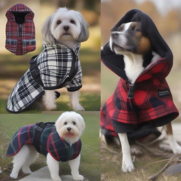 Different Plaid Dog Coat Styles