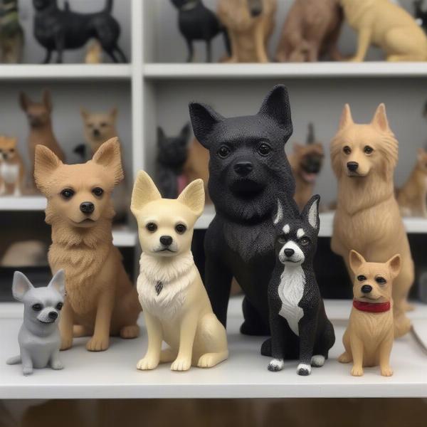 Different Sizes of Bobblehead Dogs