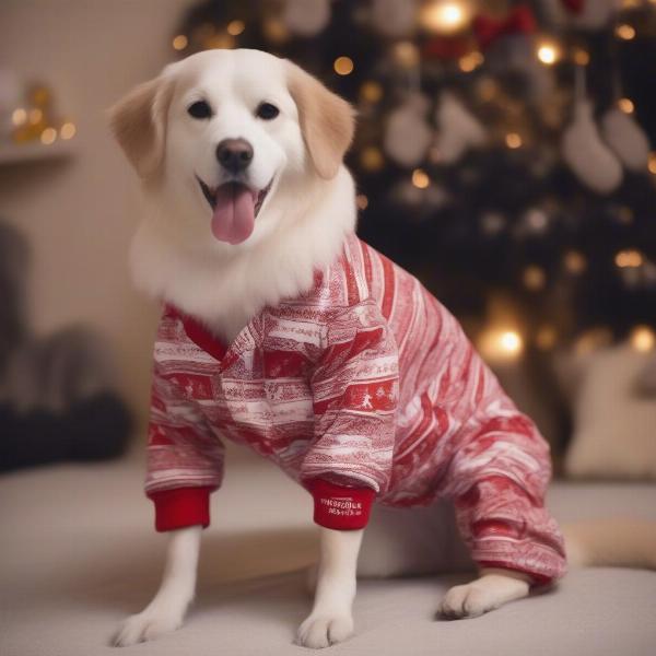 Various styles of matching dog and owner pyjamas