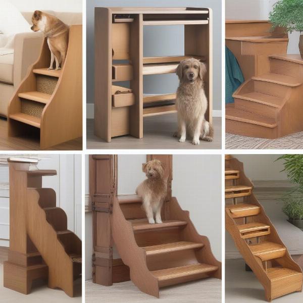 Different Styles of Wooden Dog Stairs