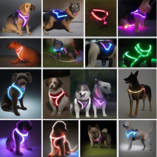 Different Types of Dog Harnesses with Lights