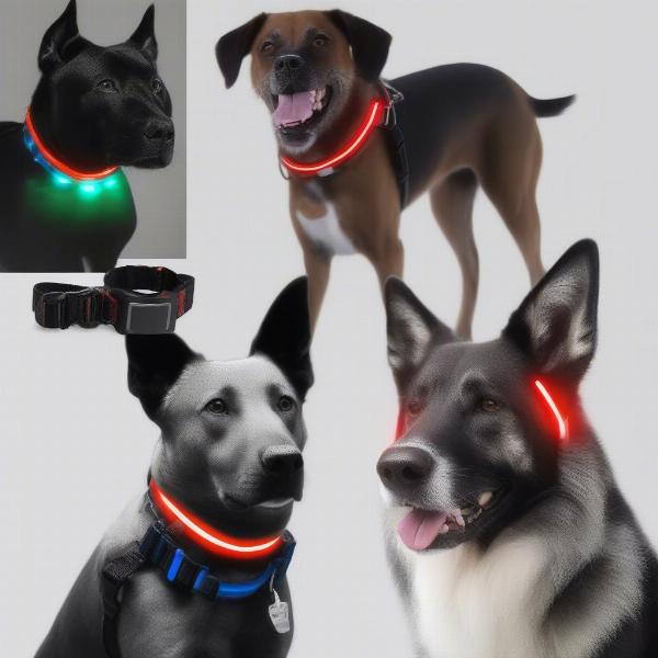 Different types of dog LED lights