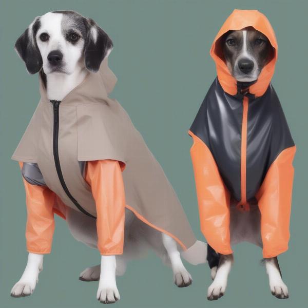 Different types of dog raincoats with legs: a comparison chart