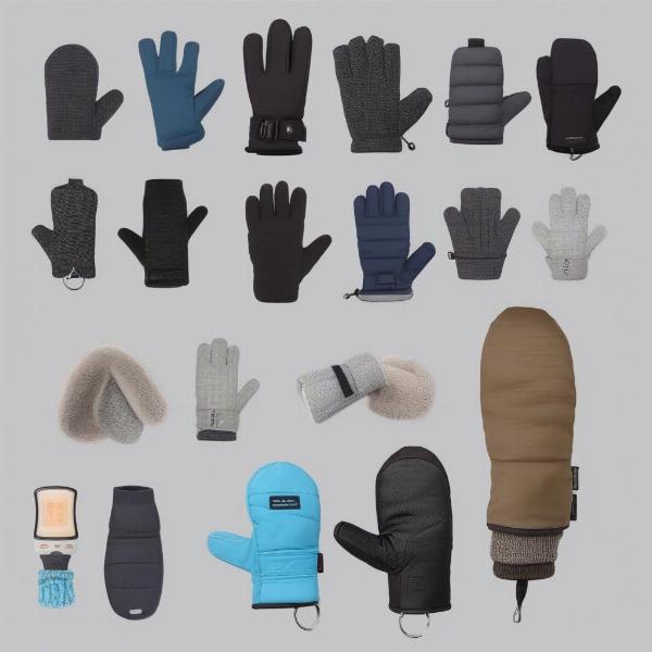 Different types of dog walking mittens