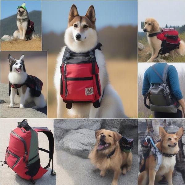 Different types of dog backpacks