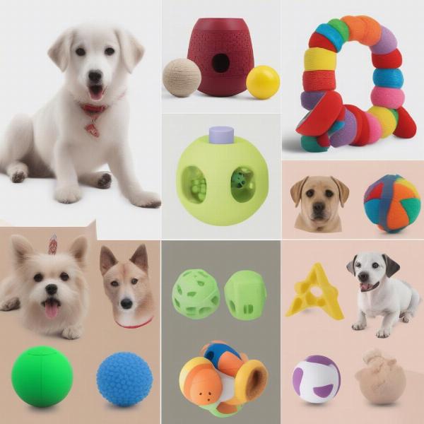 Various dog toys for Christmas