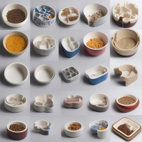 Various puzzle food bowls for dogs