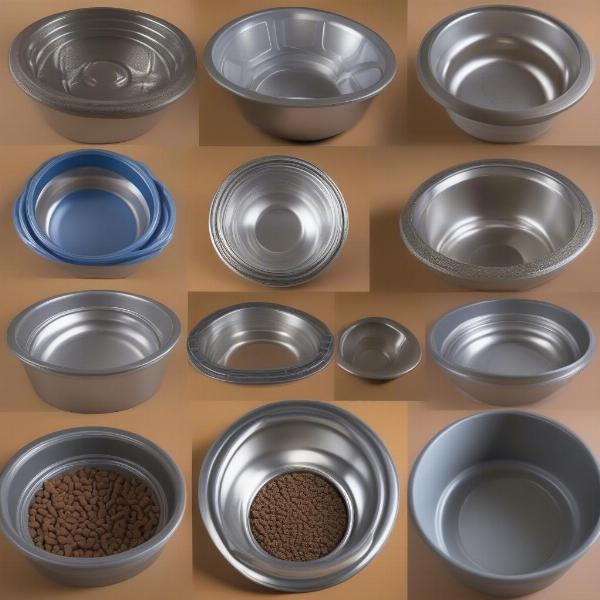 Various types of slow feed bowls designed for large dogs.