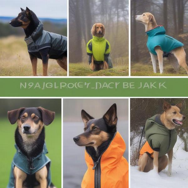 Different types of waterproof dog jackets