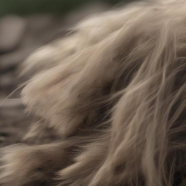 Dog with dirt and debris on fur