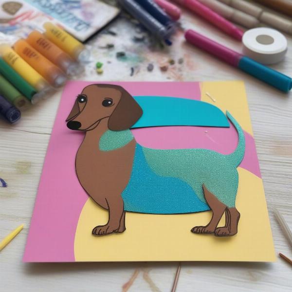 DIY Sausage Dog Birthday Card