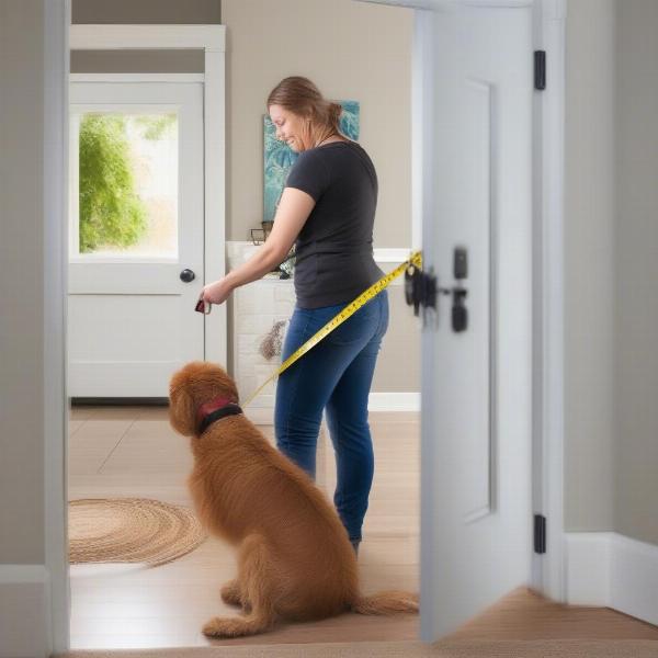 Measuring for a dog gate