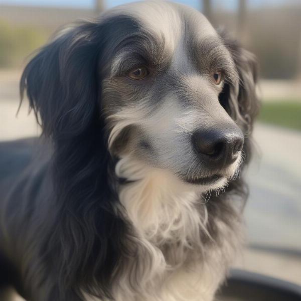 A dog after a flea and tick shampoo bath