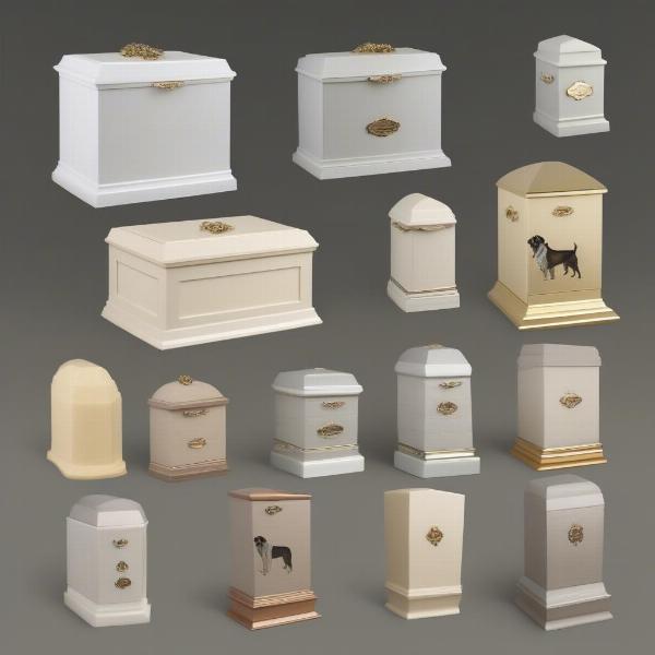 Various Sizes of Dog Ashes Caskets