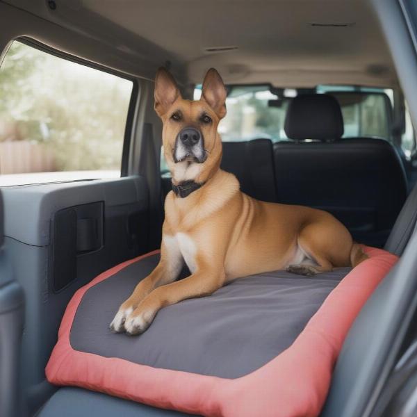 Securing a Dog Bed in a Truck's Back Seat