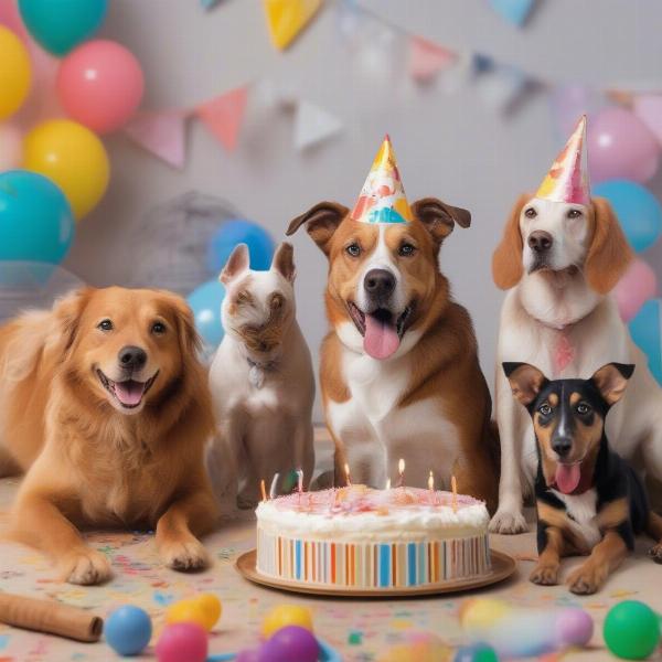 Dog Birthday Party Celebration