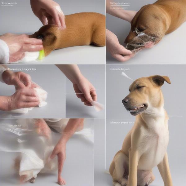 Administering First Aid to a Dog Bite Wound